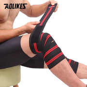 AOLIKES 1PCS 2M*8CM Fitness Pressurized Straps Gym Weight Lifting Leg Knee Compression Training Wraps Elastic Bandages - Sunny Side Store Sunny Side Store  6.65