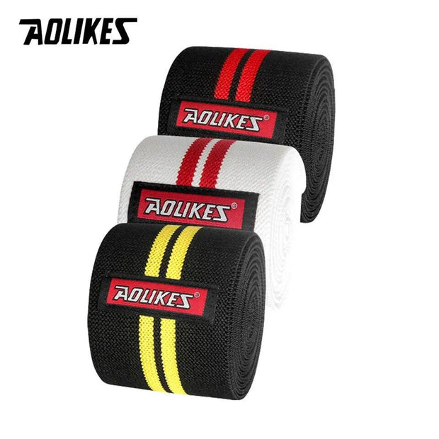 AOLIKES 1PCS 2M*8CM Fitness Pressurized Straps Gym Weight Lifting Leg Knee Compression Training Wraps Elastic Bandages - Sunny Side Store Sunny Side Store  6.65