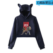 Apex Legends Print Hoodies Sweatshirts Women Cat ears with hood hoodies eprolo