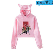 Apex Legends Print Hoodies Sweatshirts Women Cat ears with hood hoodies eprolo