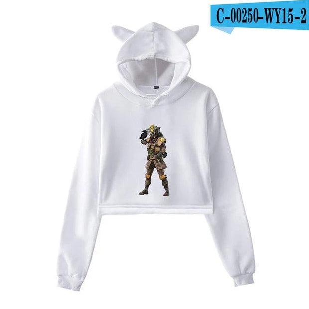 Apex Legends Print Hoodies Sweatshirts Women Cat ears with hood hoodies eprolo