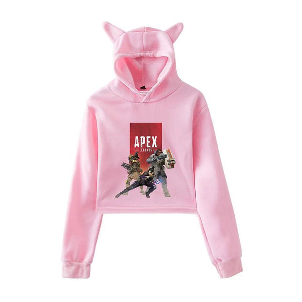 Apex Legends Print Hoodies Sweatshirts Women Cat ears with hood hoodies eprolo