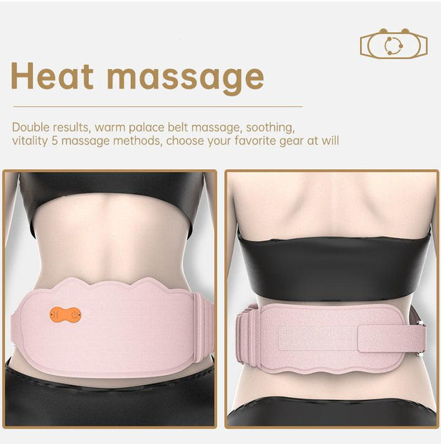 App Abdomen And Waist Warm Palace Massage Belt Treasure Uterus Belt For Pain Relief Front And Rear Double Zone Heating eprolo