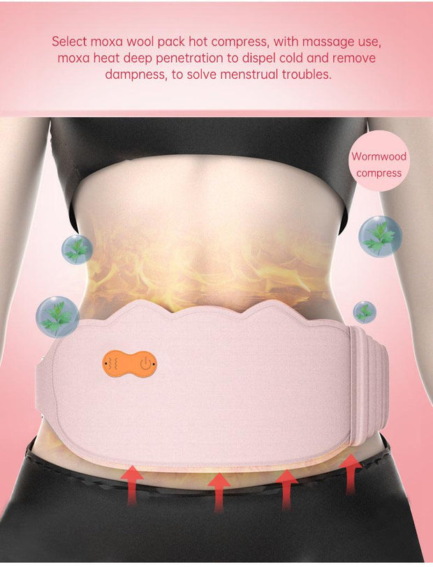 App Abdomen And Waist Warm Palace Massage Belt Treasure Uterus Belt For Pain Relief Front And Rear Double Zone Heating eprolo