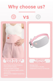 App Abdomen And Waist Warm Palace Massage Belt Treasure Uterus Belt For Pain Relief Front And Rear Double Zone Heating eprolo