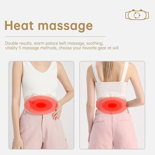 App Abdomen And Waist Warm Palace Massage Belt Treasure Uterus Belt For Pain Relief Front And Rear Double Zone Heating eprolo