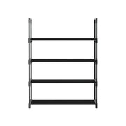 Artiss Shoe Rack Stackable Shelves 4 Tiers 55cm Shoes Storage Stand Black - Sunny Side Store