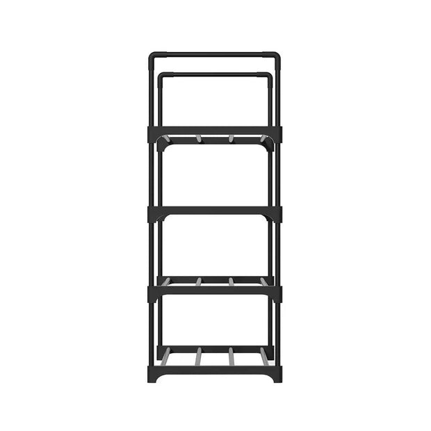 Artiss Shoe Rack Stackable Shelves 4 Tiers 55cm Shoes Storage Stand Black - Sunny Side Store