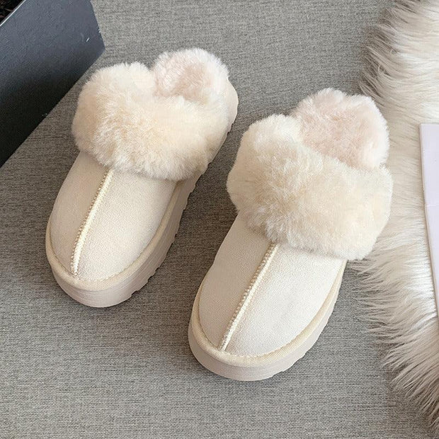 Australian thick soled classic super mini women's Ankle Winter faux leather Uggs for women designer fashion plush slippers - Sunny Side Store