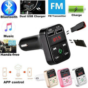 B2 Car MP3 Bluetooth Hands-Free Car Player FM Transmitter Car Charger Receiver eprolo