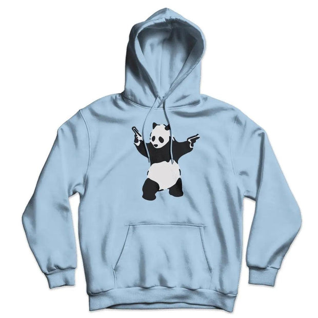 Banksy Pandamonium Armed Panda Unisex Hoodie - Sunny Side Store