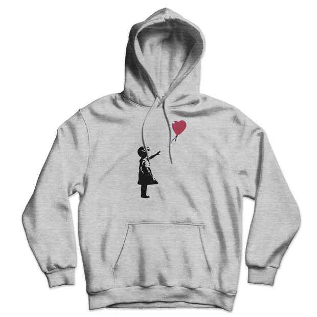 Banksy The Girl with a Red Balloon Artwork Unisex Hoodie - Sunny Side Store