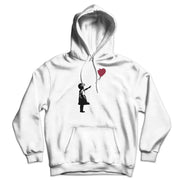 Banksy The Girl with a Red Balloon Artwork Unisex Hoodie - Sunny Side Store