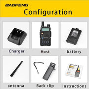 BaoFeng UV-5R Walkie Talkie Professional CB Radio Baofeng UV5R Transceiver 128CH 5W VHF&UHF Handheld UV 5R For Hunting Radio eprolo