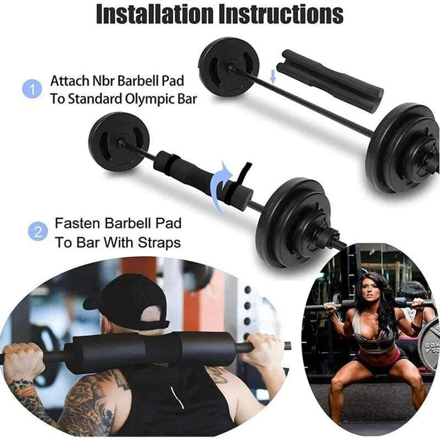 Barbell Squat Shoulder Pad Hip Thrust Barbell Foam Cover Weight Lifting Training Soft Bag Equipment Men Women Gym Fitness Gear - Sunny Side Store Sunny Side Store  11.35