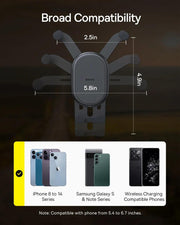 Baseus Car Phone Holder Gravity Auto Restorable in Car Air Vent Silicone Stand For iPhone Xiaomi Samsung Car Mobile Support - Sunny Side Store