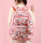 New Letter Print Backpack With Pencil Case Fsahion Sweet Primary School Students Schoolbag For Girls Boys