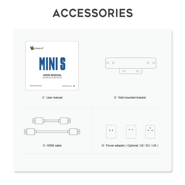 Beelink MINI S N5095 MINI-host 4K Office Game Theater Portable MiniPC Desktop Computer Sunny Side Store