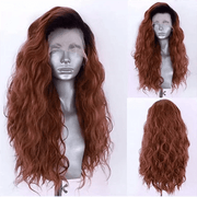 Bernardo Synthetic Wigs Purple Long Kinky Curly Glueless Lace Front For Women With Baby Hair Heat Resistant Fiber Daliy Wear - Sunny Side Store