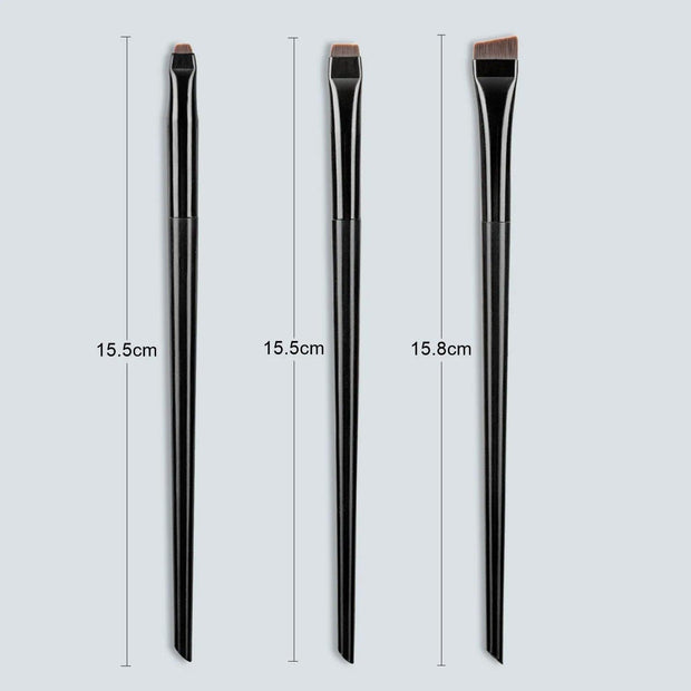 Blade Eyeliner Brush Eyebrow Brush Portable Flat Fine Eye Liner Brow Contour Makeup Brushes Cosmetic Beauty Makeup Tool 3pcs/set - Sunny Side Store