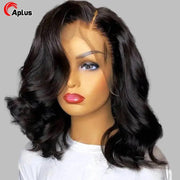 Body Wave Short Bob Wigs Human Hair 13x4 Bob Wig Lace Front Human Hair Wigs For Black Women Body Wave Frontal Wig Preplucked 180 - Sunny Side Store