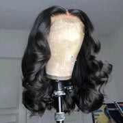 Body Wave Short Bob Wigs Human Hair 13x4 Bob Wig Lace Front Human Hair Wigs For Black Women Body Wave Frontal Wig Preplucked 180 - Sunny Side Store