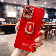 Boucho Luxury electroplating phone case for iphone 12 Pro MAX 11 Pro XS XR X SE 6 6s 7 8 plus 12Mini Phone Holder Ring Grip Case eprolo