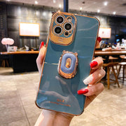 Boucho Luxury electroplating phone case for iphone 12 Pro MAX 11 Pro XS XR X SE 6 6s 7 8 plus 12Mini Phone Holder Ring Grip Case eprolo