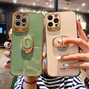 Boucho Luxury electroplating phone case for iphone 12 Pro MAX 11 Pro XS XR X SE 6 6s 7 8 plus 12Mini Phone Holder Ring Grip Case eprolo