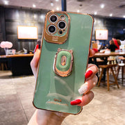 Boucho Luxury electroplating phone case for iphone 12 Pro MAX 11 Pro XS XR X SE 6 6s 7 8 plus 12Mini Phone Holder Ring Grip Case eprolo