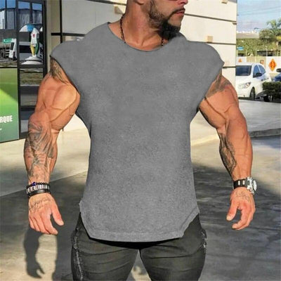 Brand Gyms Tank Top Mens Sleeveless shirts Summer Cotton Slim Fit Men Clothing Bodybuilding Undershirt Fitness tops tees - Sunny Side Store Sunny Side Store  8.96