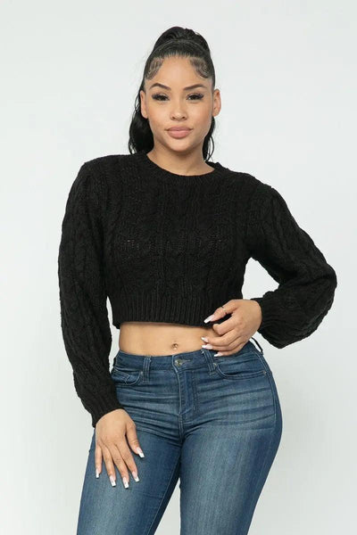 Cable Pullover Top CCWHOLESALECLOTHING