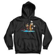 Calvin and Hobbes Dancing with Record Player Unisex Hoodie - Sunny Side Store