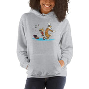 Calvin and Hobbes Dancing with Record Player Unisex Hoodie - Sunny Side Store