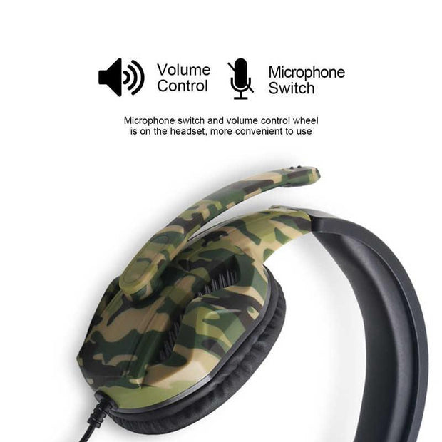 Camouflage gaming headset - Sunny Side Store