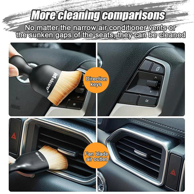 Car Interior Cleaning Brush Center Console Clean Tool Air Outlet Cleaning Soft Brush with Shell Car Crevice Dust Removal Brush - Sunny Side Store