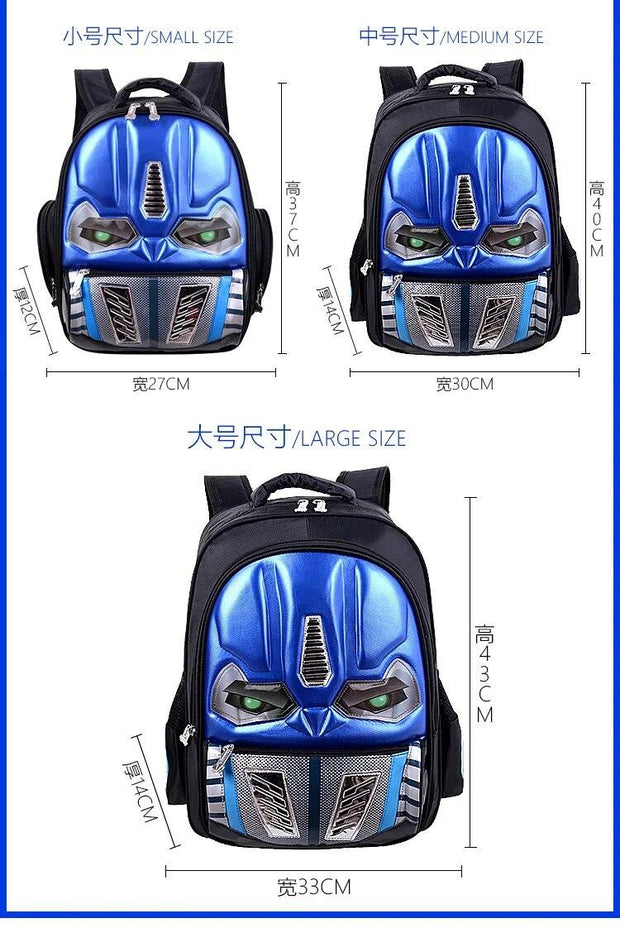 Cartoon Children LED Light Backpacks Deformation Robot Transformation Student Shoulder Bags For Boys Waterproof Kids Gift - Sunny Side Store Sunny Side Store  17.43