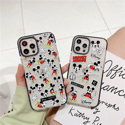 Cartoon Mickey Mouse Suitable For Apple 12 Two-Color Frame Mobile Phone Case XSMAX / XR / 11 Transparent Protective Cover iPhone 78p eprolo