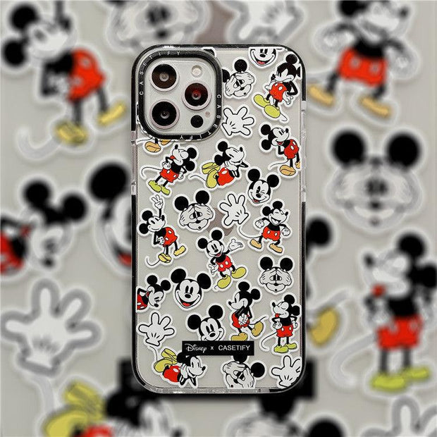 Cartoon Mickey Mouse Suitable For Apple 12 Two-Color Frame Mobile Phone Case XSMAX / XR / 11 Transparent Protective Cover iPhone 78p eprolo