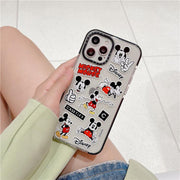 Cartoon Mickey Mouse Suitable For Apple 12 Two-Color Frame Mobile Phone Case XSMAX / XR / 11 Transparent Protective Cover iPhone 78p eprolo