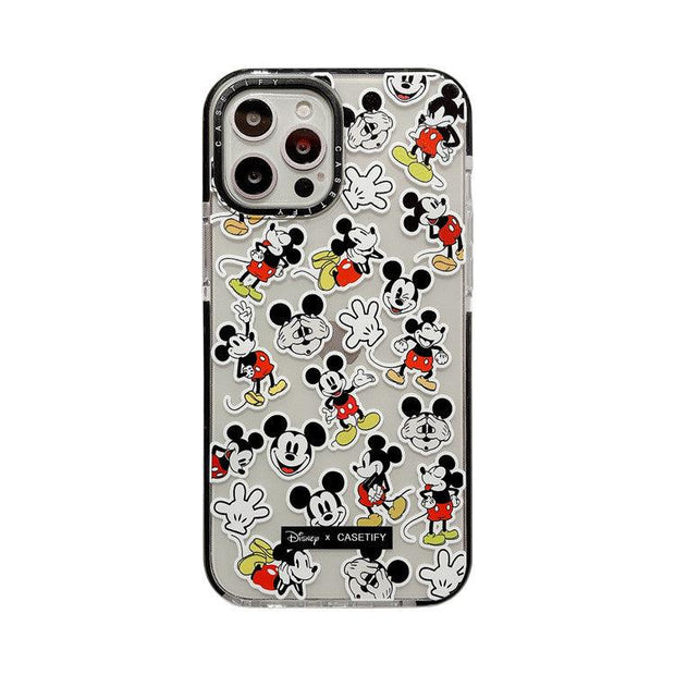 Cartoon Mickey Mouse Suitable For Apple 12 Two-Color Frame Mobile Phone Case XSMAX / XR / 11 Transparent Protective Cover iPhone 78p eprolo