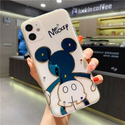 Cartoon Mickey XSMAX Mobile Phone Case Suitable For iPhone12pro Apple XR Flash Drill Glue Dropping Soft Case 11 / 8plus eprolo