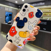 Cartoon Mickey XSMAX Mobile Phone Case Suitable For iPhone12pro Apple XR Flash Drill Glue Dropping Soft Case 11 / 8plus eprolo