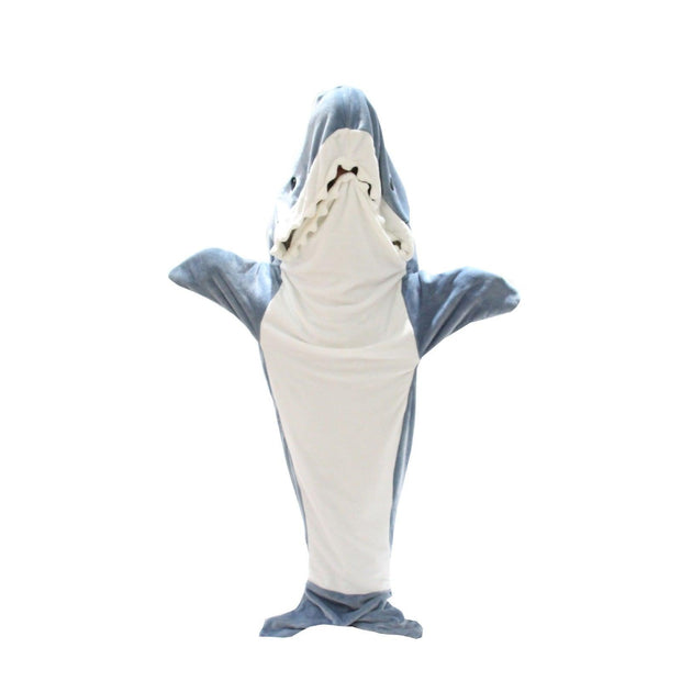 Cartoon Shark Sleeping Bag Pajamas Office Nap Shark Blanket Karakal High Quality Fabric Mermaid Shawl Blanket For Children Adult eprolo