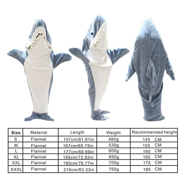 Cartoon Shark Sleeping Bag Pajamas Office Nap Shark Blanket Karakal High Quality Fabric Mermaid Shawl Blanket For Children Adult eprolo