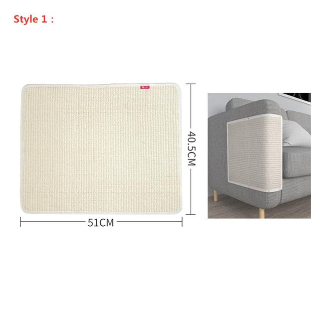 Cat Kitten Scratch Board Pad Sisal Toy Sofa Furniture Protector Cat Claw Care Product Cats Scratcher Paw Pad with Invisible Nail - Sunny Side Store