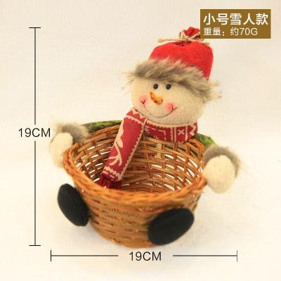 Christmas Candy Storage Basket Decoration Santa Claus Storage Basket Gift christmas decorations for home - Sunny Side Store