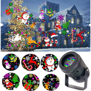 Christmas Decor LED Projector Light 16 Patterns Disco Stage Light Laser Snowflake Santa Claus Projection Indoor Waterproof - Sunny Side Store