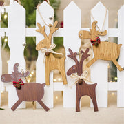 Christmas Deer Wooden Pendants Ornaments for Xmas Tree DIY Ornament Christmas Party Decorations Kids Gift hanging drop ornaments - Sunny Side Store