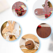 Christmas Deer Wooden Pendants Ornaments for Xmas Tree DIY Ornament Christmas Party Decorations Kids Gift hanging drop ornaments - Sunny Side Store